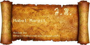 Habel Margit névjegykártya